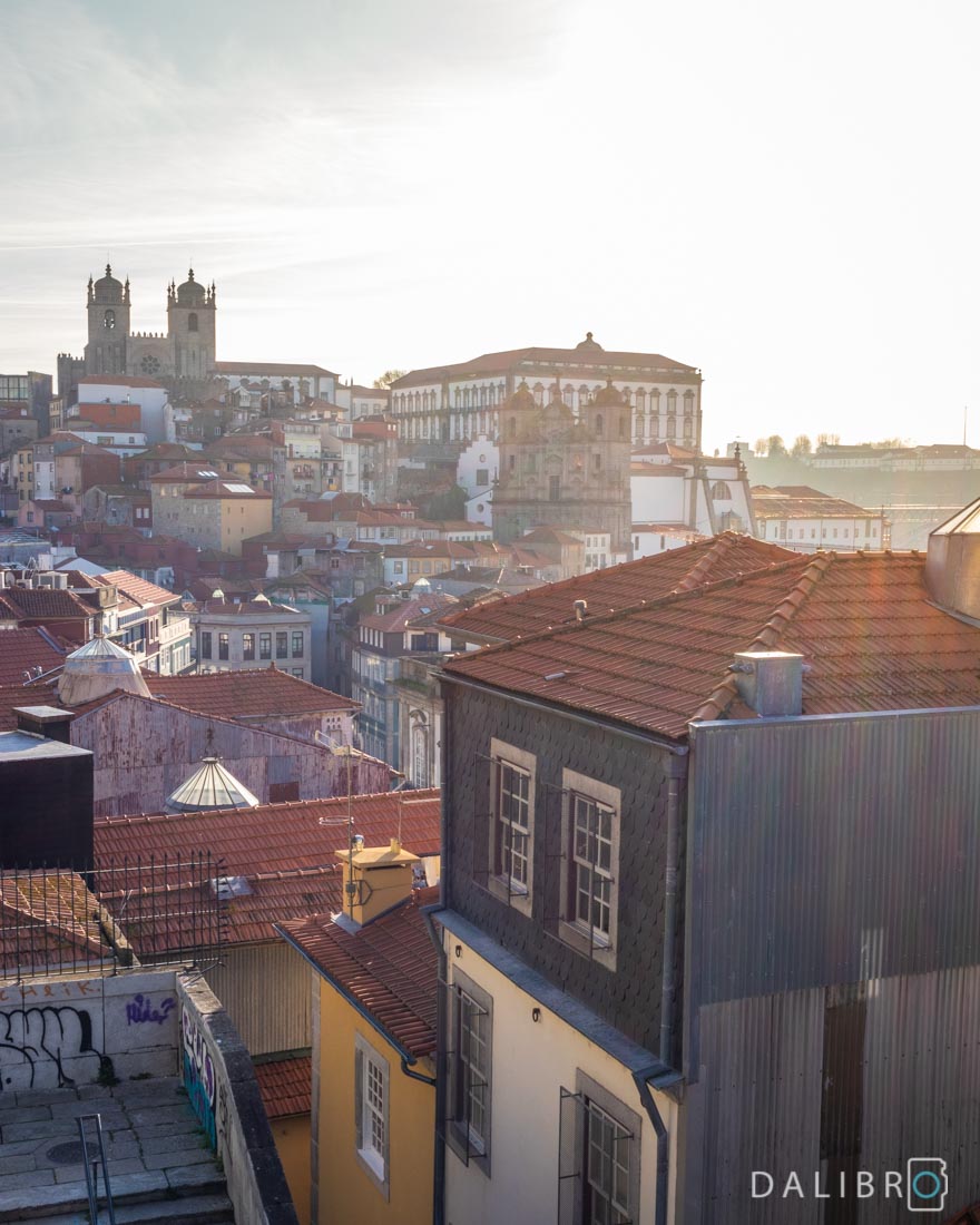 It's just the stairs but what a view! Escadas de Vittoria viewpoint in Porto.